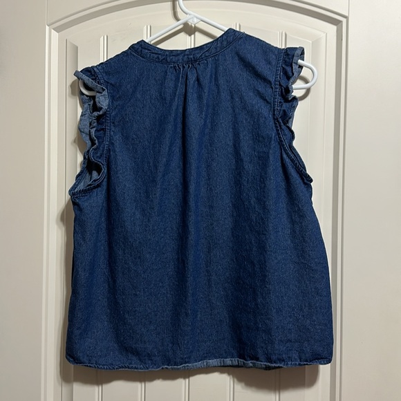 Draper James RSVP chambray ruffle sleeve - Picture 3 of 3